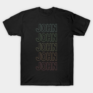 John Name Pattern T-Shirt